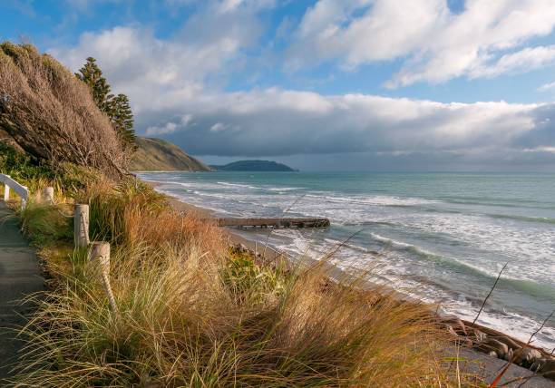 istock Beautiful seascape under a cloudy sky 1461283088