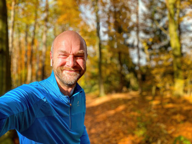 istock Running at the forest with Autumn Season background 1461283399