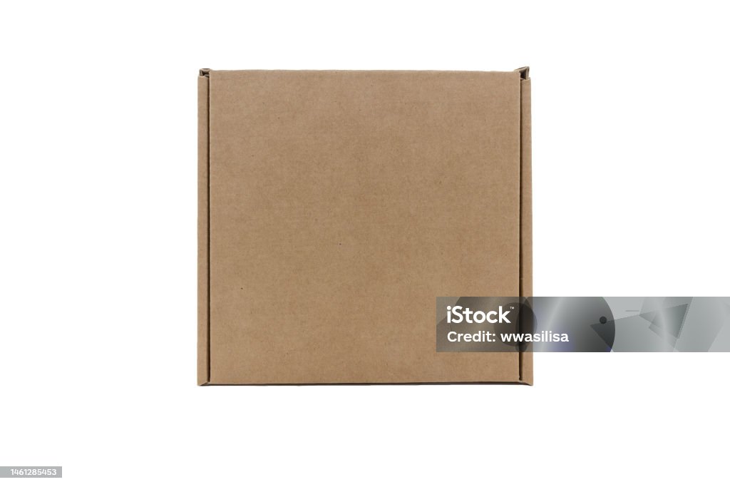 Top View Box Rectangular Rectangular Small Brown Box Isolated On A White Background Top View ...