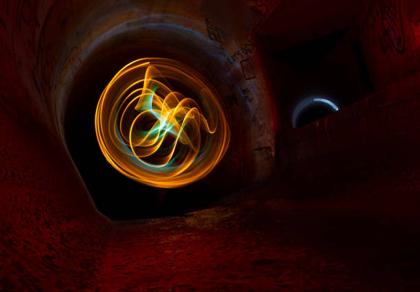 istock Abstract luminous light painting in the tunnel 1461285666