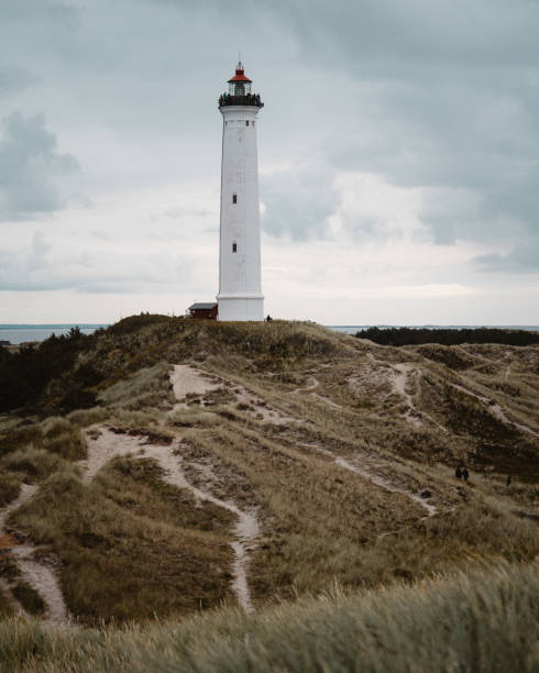 A famous Lyngvig Lighthouse in Denmark