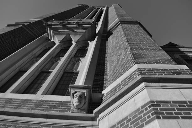 istock Grayscale low angle shot of the building facade. 1461293553