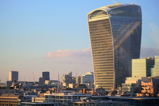 london, United Kingdom – January 01, 2023: A closeup of the Sky Garden building in London, United Kingdom
