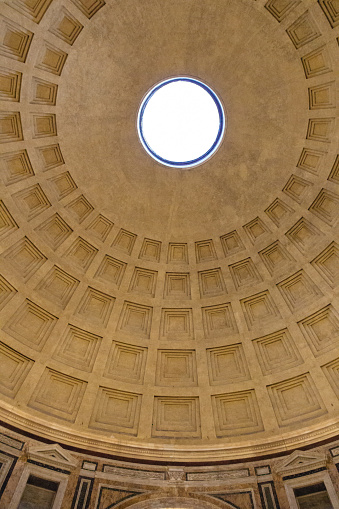 View of Pantheon basilica in centre of Rome, Italy