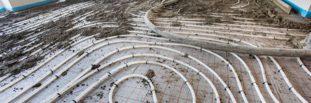 istock Screeding at construction of new built house 1461296622