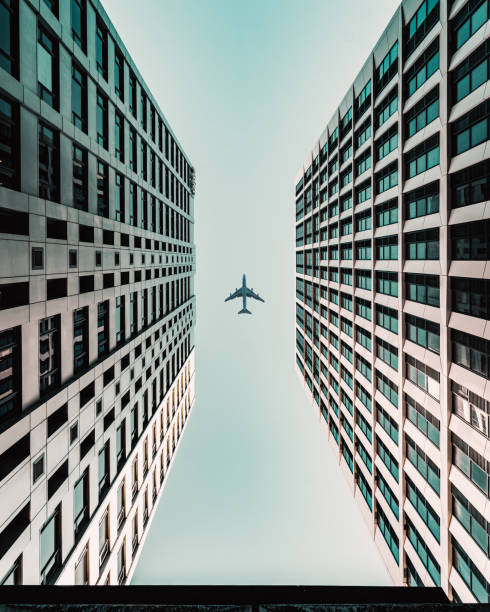 istock Low angle shot of an airplane 1461299095
