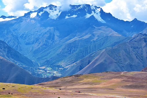 Scenery in Maras in the Cusco region in the south of Peru