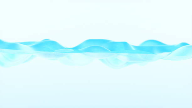 Transparent waves shape stock photo