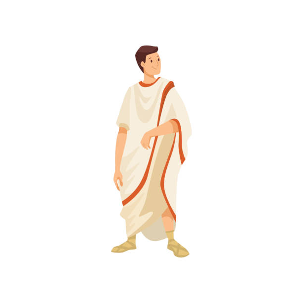 istock Man in traditional Roman clothes standing vector illustration 1461319597