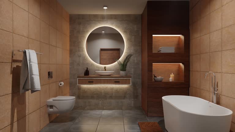 3D rendering bathroom, aromatherapy