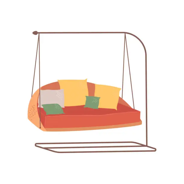 Vector illustration of Hanging couch or sofa
