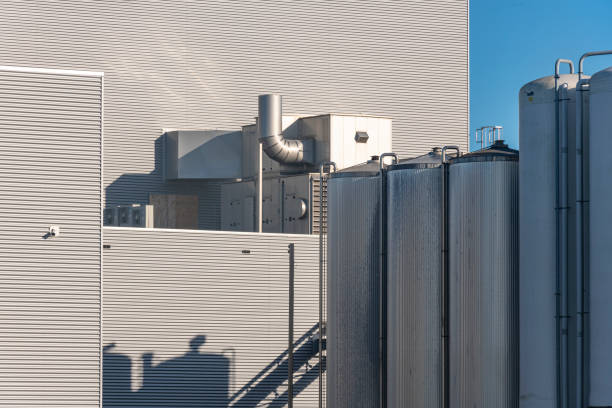 istock Industrial storage tanks close up 1461322806
