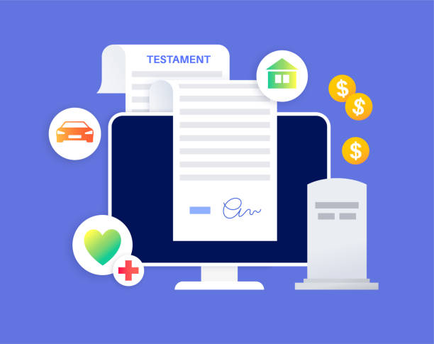 ilustraciones, imágenes clip art, dibujos animados e iconos de stock de último documento weel - herencia