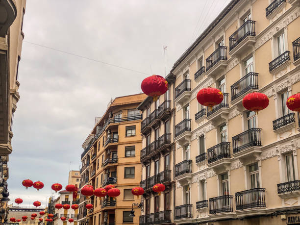 istock Red Chinese lanterns for new year celebrations 1461330030