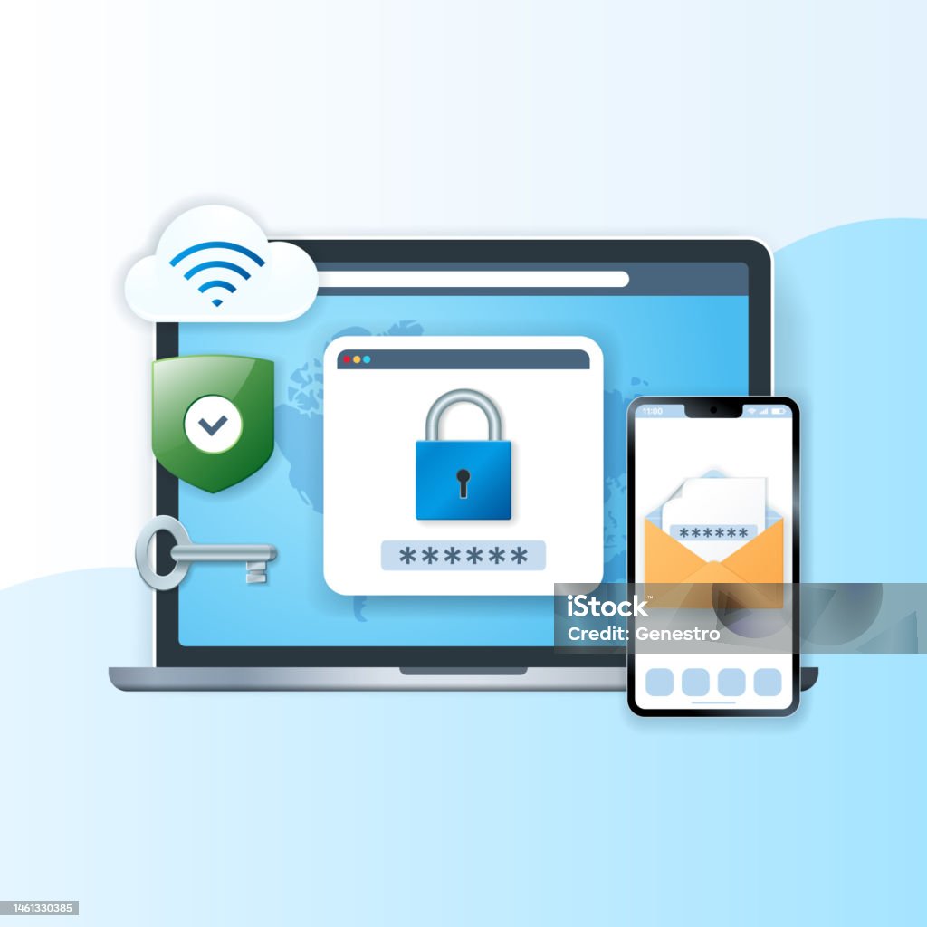 Two Factor Authentication Vector Illustration In 3d Style Stock ...