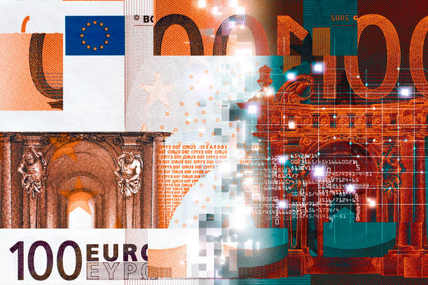 Cтоковое фото Европейская цифровая валюта