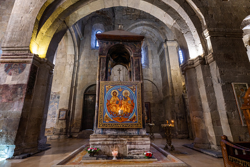 Tomb of Cydonia inside Svetitskhoveli Cathedral in Mtskheta. Georgia