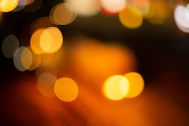 Photo of bokeh background orange lights,Circles of yellow lights out of focus,Amber Light,Backgrounds,Defocused,Textured,Textured Effect,Blurred Motion,