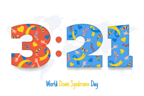 world down syndrome day. - down syndrome stock-grafiken, -clipart, -cartoons und -symbole