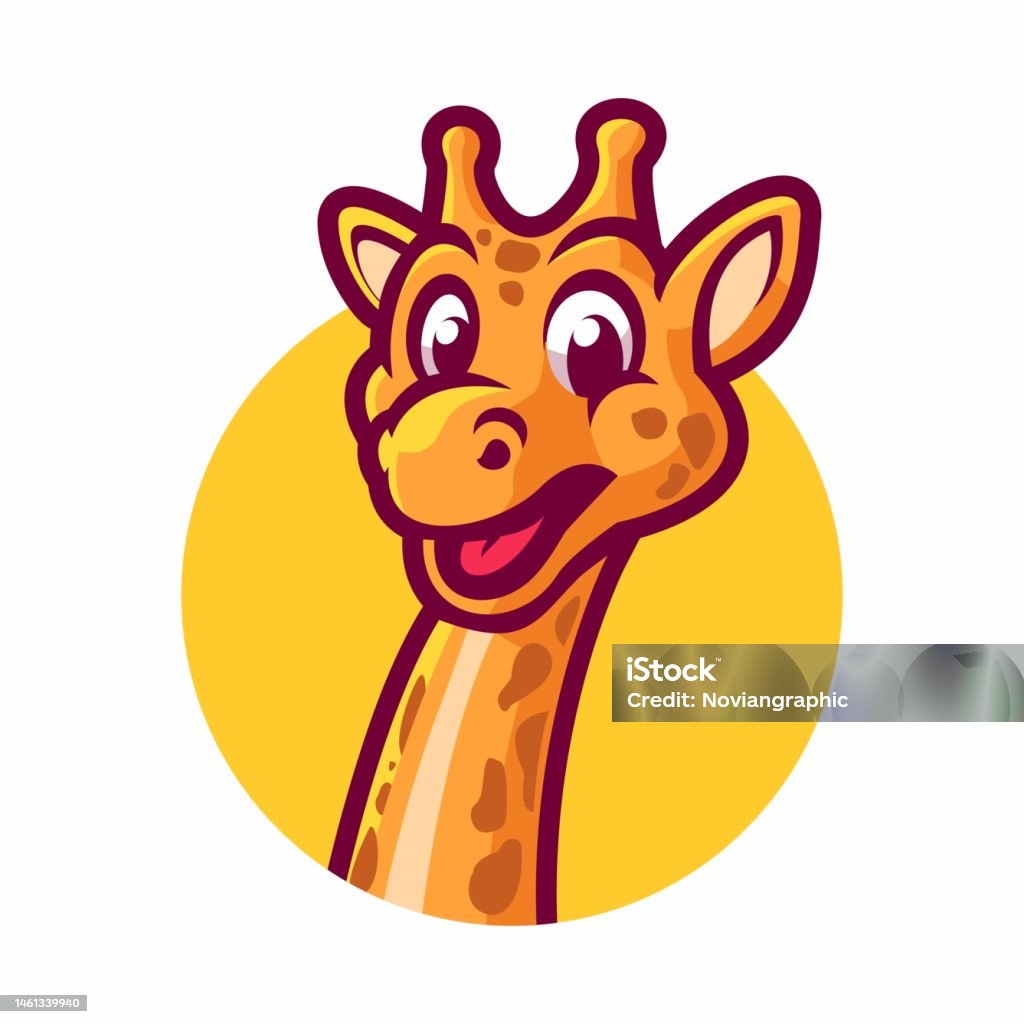 Giraffe Cartoon Character Mascot Logo Stock Illustration - Download