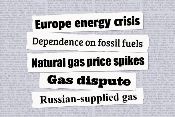 Vector illustration of Europe energy crisis