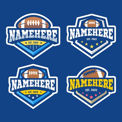 American football template logo design