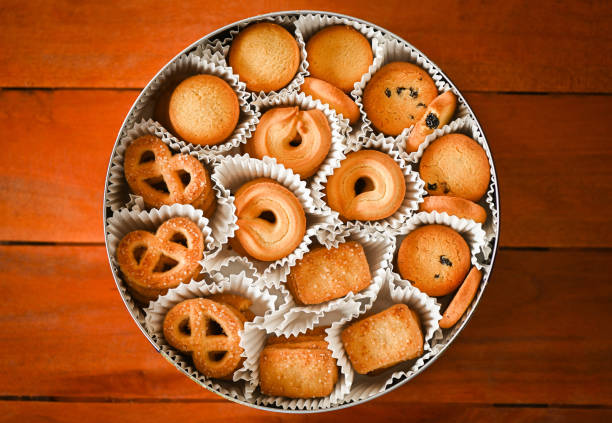 istock cookie box with danish butter cookies on wooden table background 1461353647