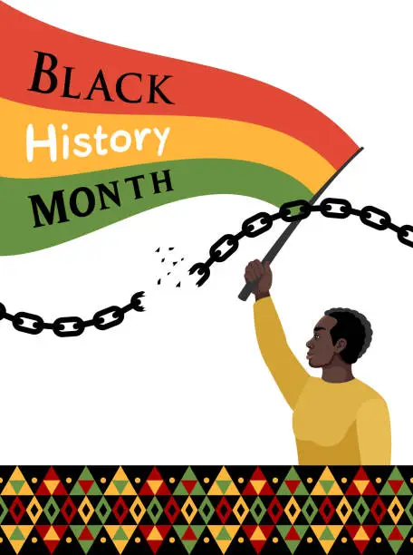 Vector illustration of National Black History Month. African American History.