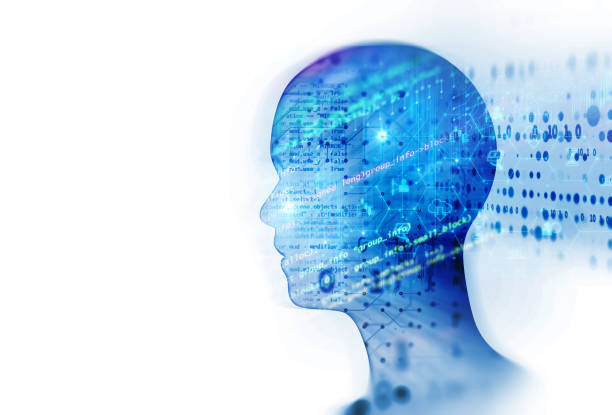 istock 3d illustration of ai human on technology background. 1461358234
