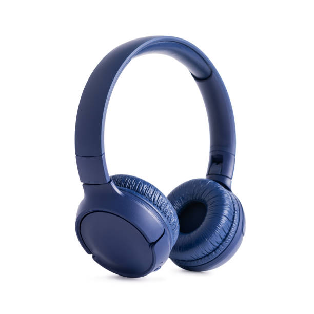 istock Close-up of blue modern wireless headphones 1461358376