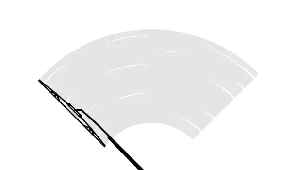 Vector illustration of Wipers are clearing the windshield. Wiping for the windshield of a car. Clean window, wiper blades. Vector illustration.