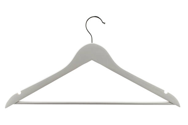 istock wooden and plastic hangers with a hook for clothes, isolate for clipping on a white background 1461360935