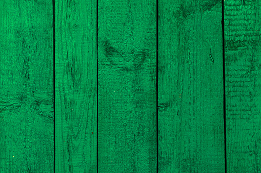 background from old wooden boards of green color