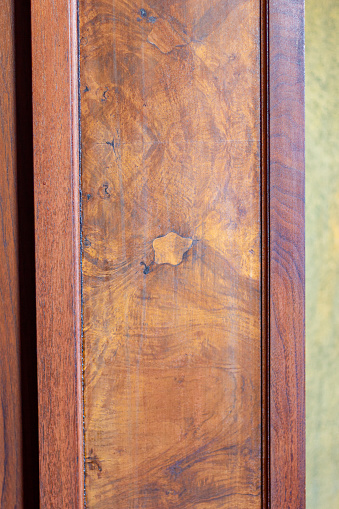 Old laminated wood texture of mansion decoration