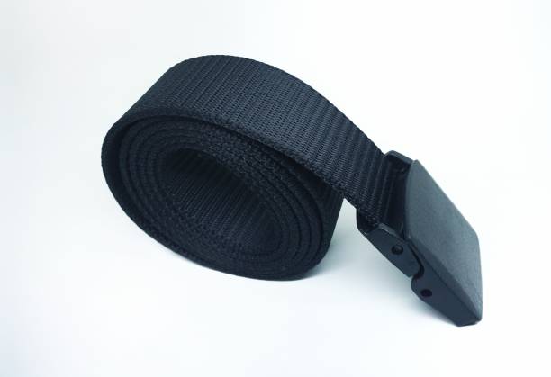 istock Military tactical belt with semi-automatic buckle for connection. Isolated on white background 1461367230