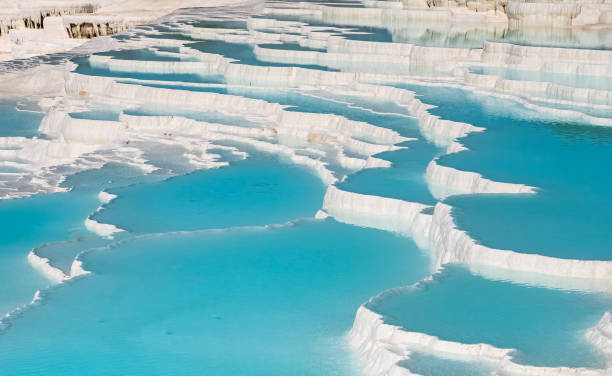 istock Natural travertine pools and terraces 1461367899
