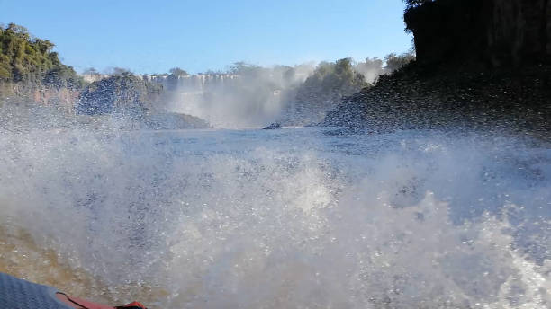 istock View of Iguazu Falls from speed boat 1461374305