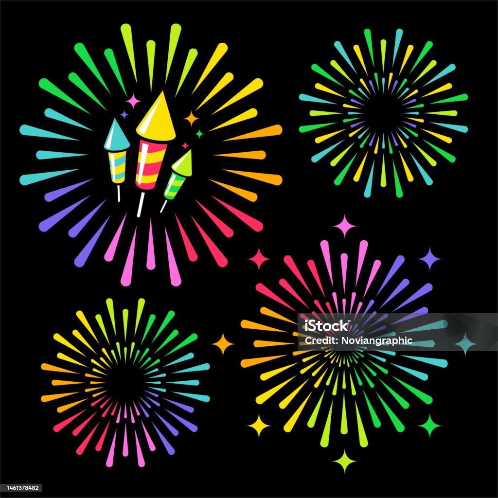 Firework G Firework Vector Illustration Stock Illustration - Download Image Now ...
