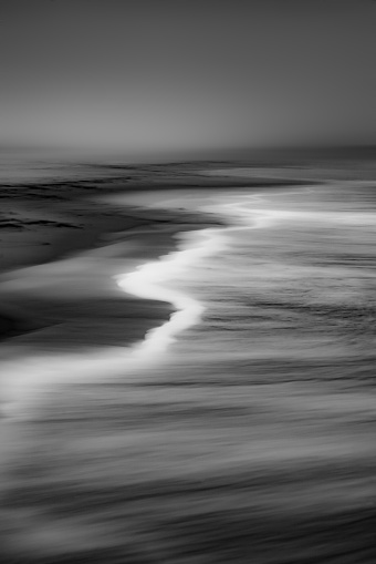 Abstract seascape blur in black and white