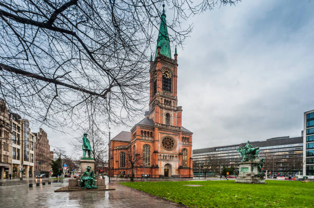 The Johannes Church on the Martin Luther platz in Dusseldorf, Germany