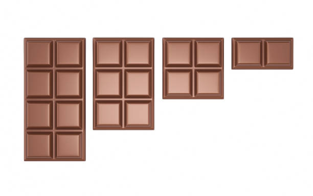 Close-up view of a chocolate candy bar with a glossy exterior and unique shape.