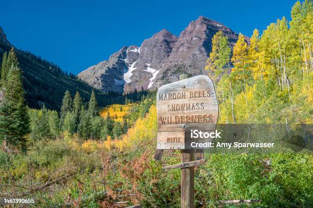 Autumn Colors At Maroon Bells In Colorado Stock Photo - Download Image Now - Wilderness, Maroon Bells, White River National Forest