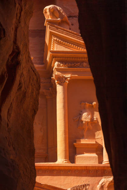istock Petra, Jordan Siq, Treasury, Al Khazneh frame view 1461402833