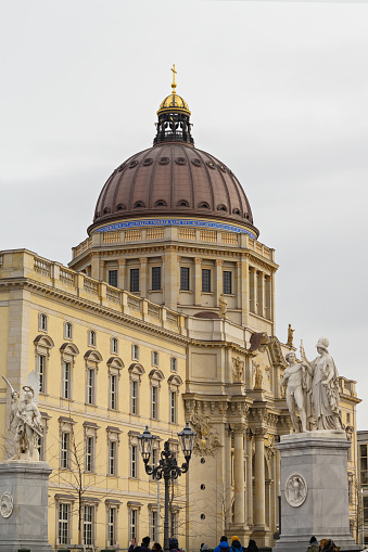 Vienna, Austria - June 17, 2018: View from Heldenplatz to the Hofburg in Vienna with the official residence of the Austrian Federal President and seat of the OSCE - Austria.