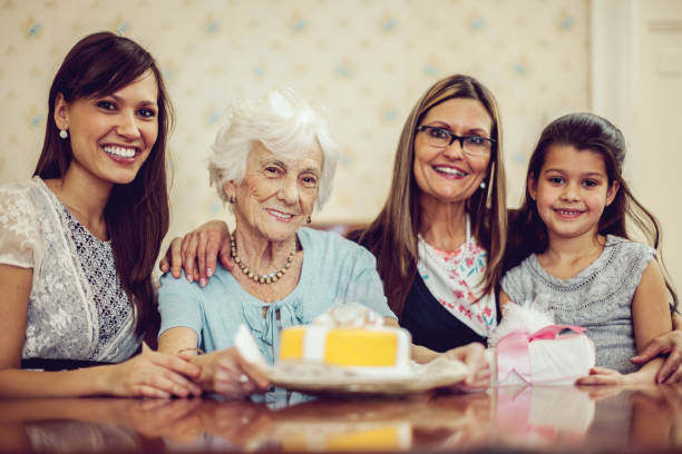 happy birthday! - great grandmother imagens e fotografias de stock