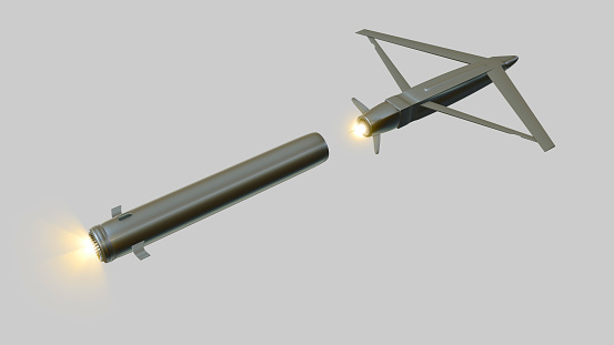 Ground Launched Small Diameter Bomb is a weapon launched from ground-based missile systems. Glsdb. The SDB and rocket motor separated at altitude and the bomb used a semi-active laser. 3d rendering