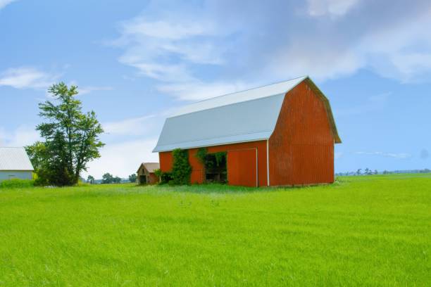 istock Old Weathered Red Barn-Howard County, Indiana 1461415622