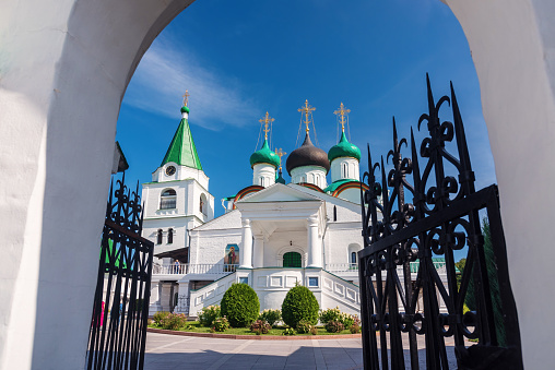 View of the Ascension Cathedral in Nizhny Novgorod, Russia.