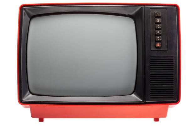 istock Old CRT TV set isolated on white 1461417281