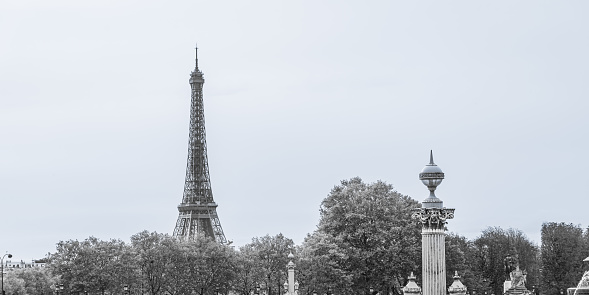 Vintage photograph of Trocadero from under the Eiffel Tower, Exposition Universelle, 1889, 19th Century